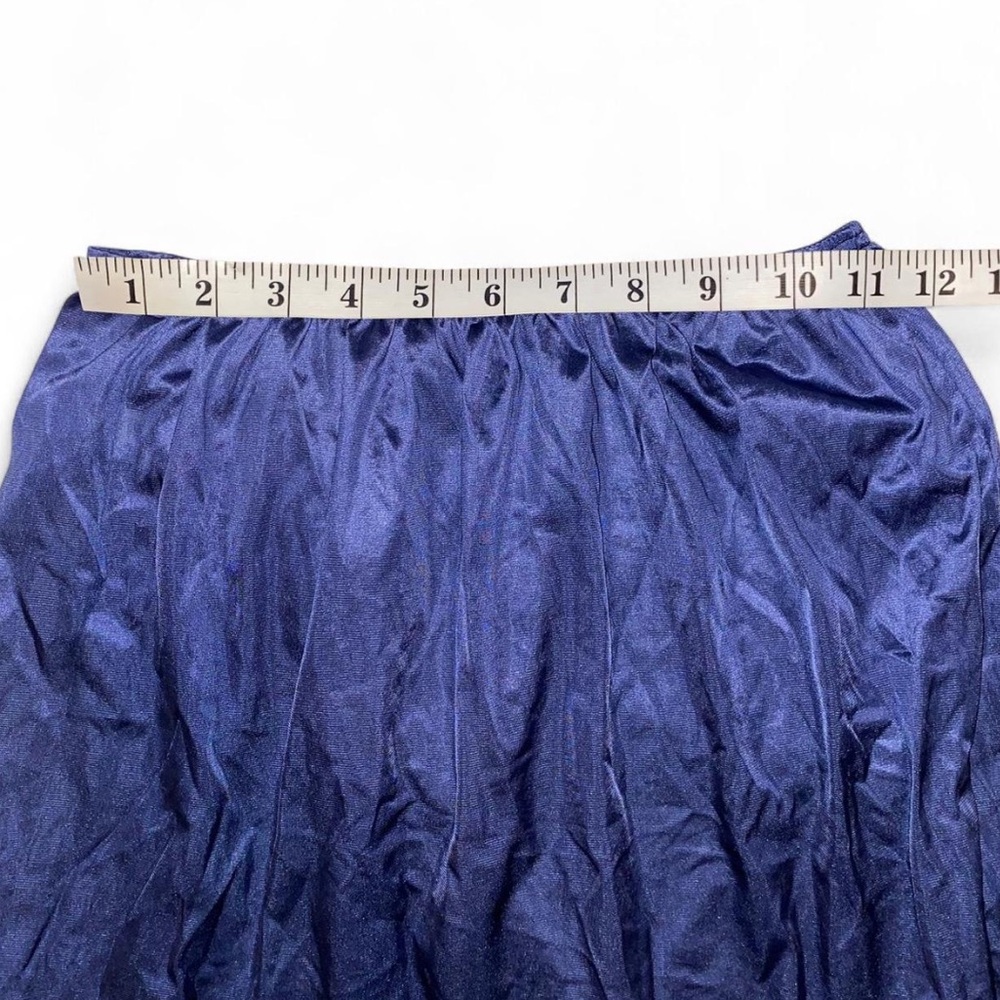 Vintage Midnight Blue Mini Slip Skirt - Picture 5 of 7
